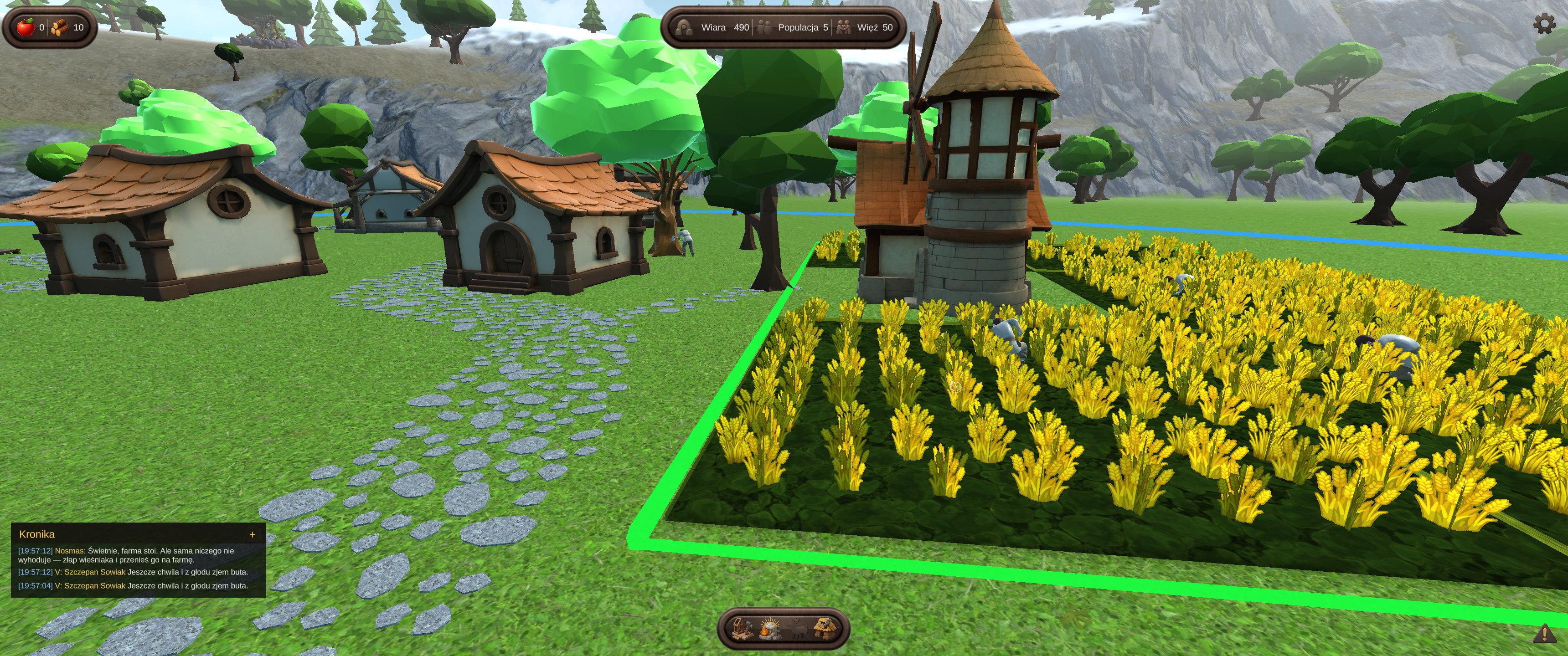 A living Divine Bond village with villagers